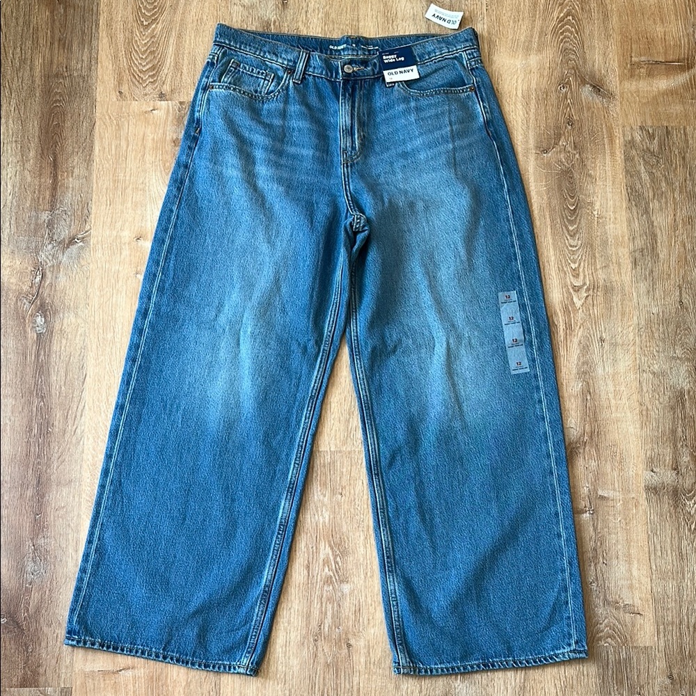 Old Navy Baggy Mid-Rise Wide Leg Jeans